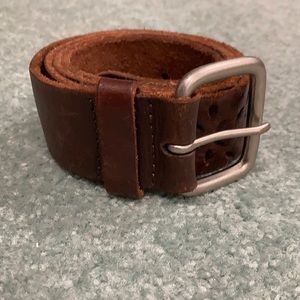 Brown leather belt